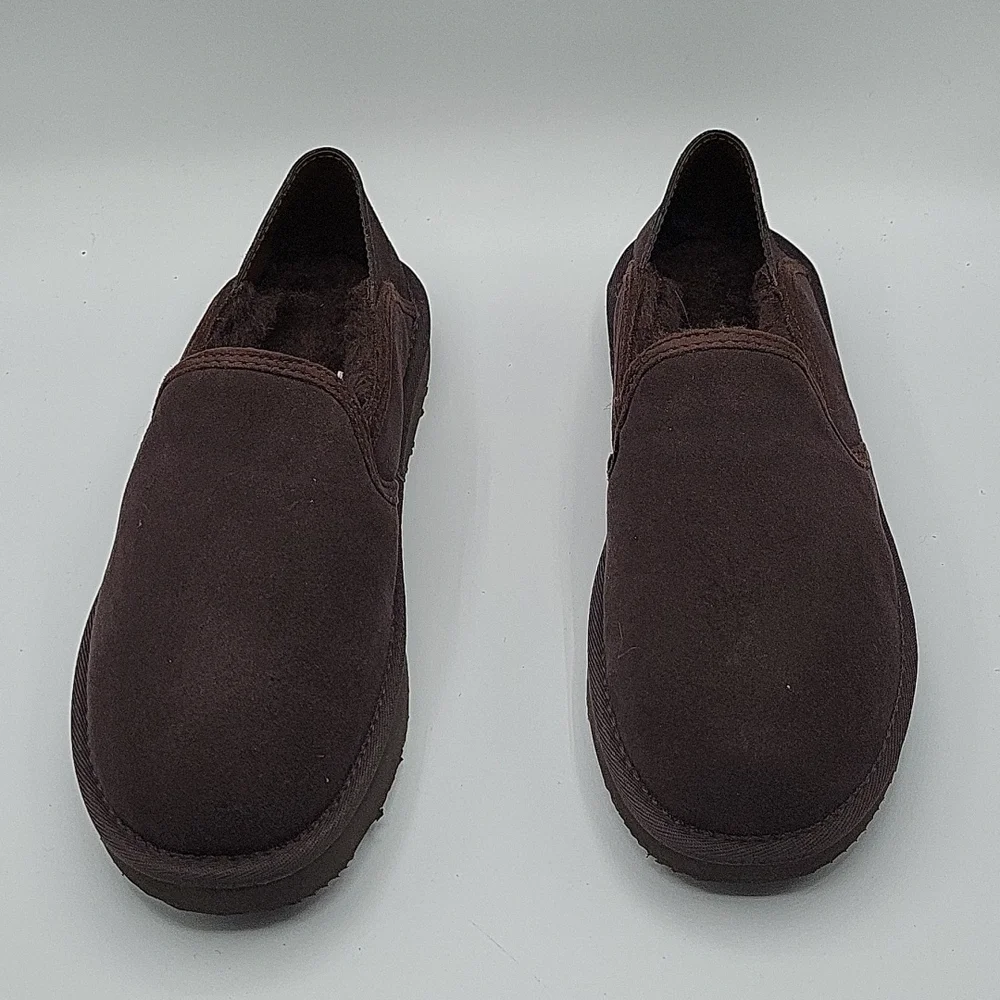 Aussie Merino Byron Suede Slippers Chocolate  Brown 8